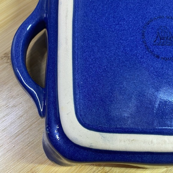 NANTUCKET Square Dark Blue Casserole Baking Dish Serving 6x6x2-great Condition - Picture 6 of 8